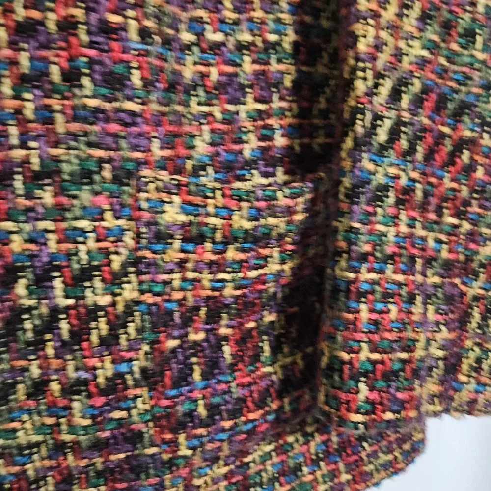 Chico's Additions Multicolor Bouclé Tweed Jacket‎ Maximalist Retro Y2K